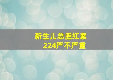 新生儿总胆红素224严不严重