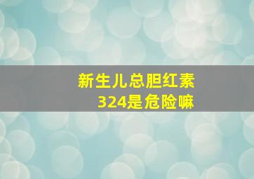 新生儿总胆红素324是危险嘛