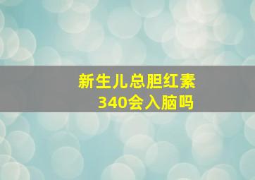 新生儿总胆红素340会入脑吗