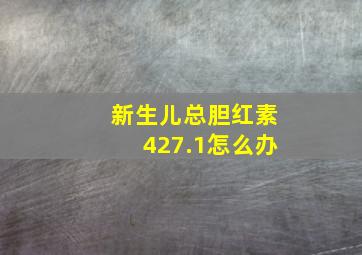 新生儿总胆红素427.1怎么办