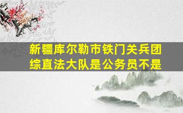 新疆库尔勒市铁门关兵团综直法大队是公务员不是