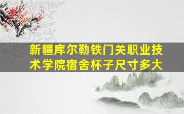 新疆库尔勒铁门关职业技术学院宿舍杯子尺寸多大