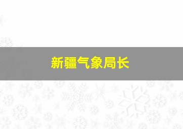 新疆气象局长