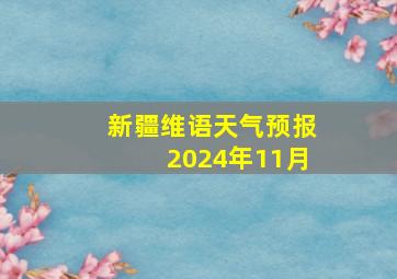 新疆维语天气预报2024年11月