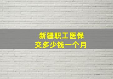 新疆职工医保交多少钱一个月