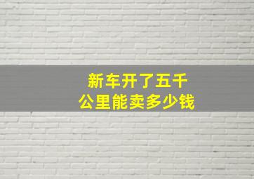 新车开了五千公里能卖多少钱