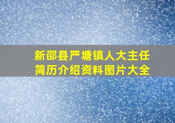 新邵县严塘镇人大主任简历介绍资料图片大全