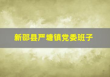 新邵县严塘镇党委班子