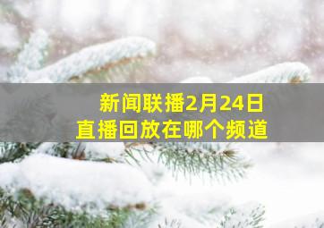 新闻联播2月24日直播回放在哪个频道