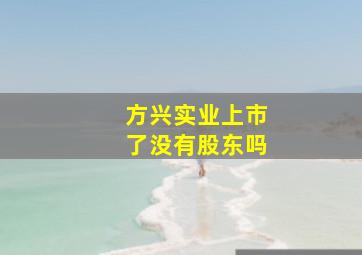 方兴实业上市了没有股东吗