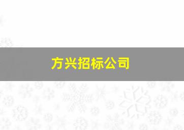 方兴招标公司