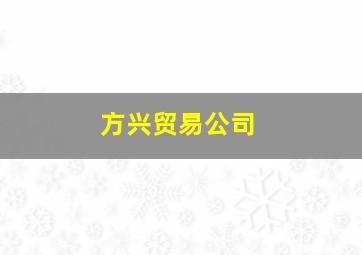 方兴贸易公司