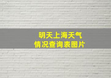 明天上海天气情况查询表图片