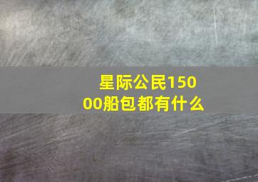 星际公民15000船包都有什么