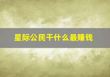 星际公民干什么最赚钱