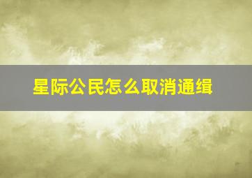 星际公民怎么取消通缉