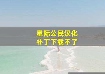 星际公民汉化补丁下载不了