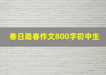 春日踏春作文800字初中生