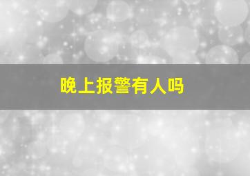 晚上报警有人吗