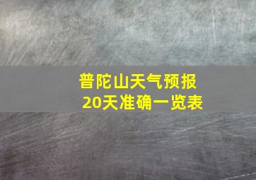 普陀山天气预报20天准确一览表