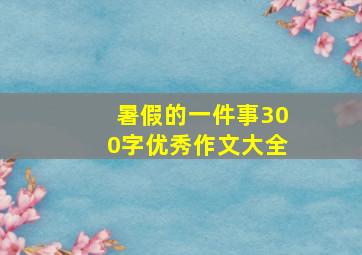 暑假的一件事300字优秀作文大全