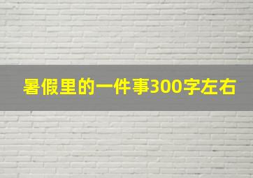 暑假里的一件事300字左右