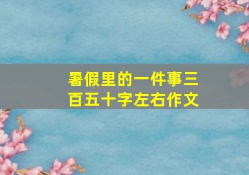 暑假里的一件事三百五十字左右作文