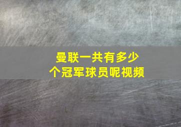 曼联一共有多少个冠军球员呢视频