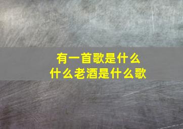 有一首歌是什么什么老酒是什么歌