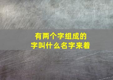 有两个字组成的字叫什么名字来着