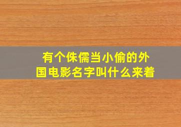 有个侏儒当小偷的外国电影名字叫什么来着