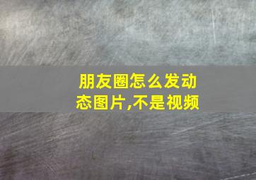 朋友圈怎么发动态图片,不是视频