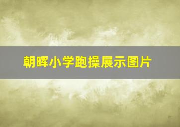 朝晖小学跑操展示图片