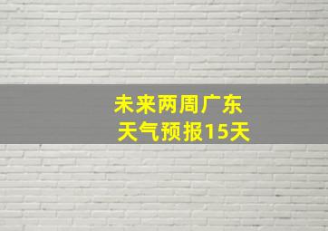 未来两周广东天气预报15天