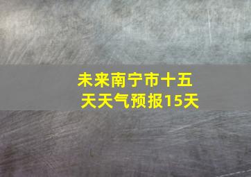 未来南宁市十五天天气预报15天