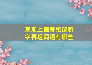 束加上偏旁组成新字再组词语有哪些