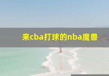 来cba打球的nba魔兽