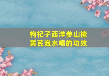 枸杞子西洋参山楂黄芪泡水喝的功效