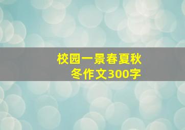 校园一景春夏秋冬作文300字