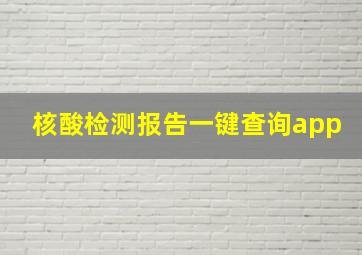 核酸检测报告一键查询app