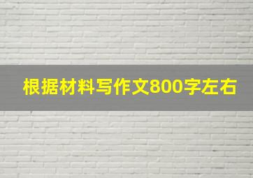 根据材料写作文800字左右