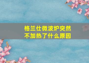 格兰仕微波炉突然不加热了什么原因