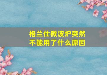 格兰仕微波炉突然不能用了什么原因