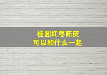 桂圆红枣陈皮可以和什么一起