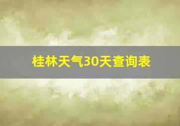 桂林天气30天查询表