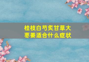 桂枝白芍炙甘草大枣姜适合什么症状