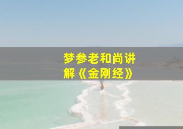 梦参老和尚讲解《金刚经》