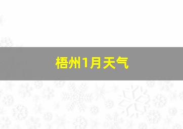 梧州1月天气