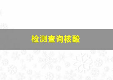 检测查询核酸