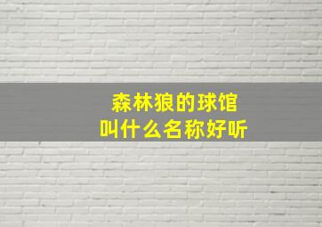 森林狼的球馆叫什么名称好听